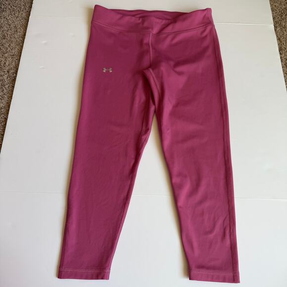 Under Armour Youth Pink Leggings Large - Picture 3 of 8